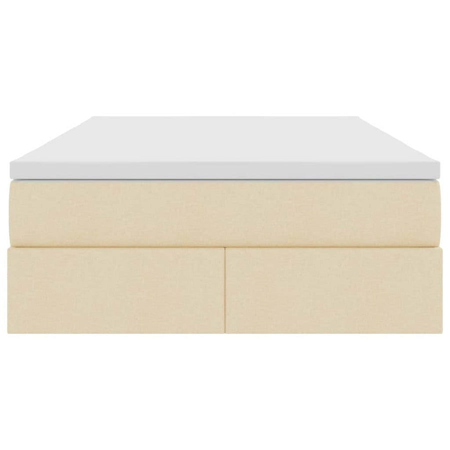 Opbergbed met matras met matras Crème 120 x 200 cm Polyester