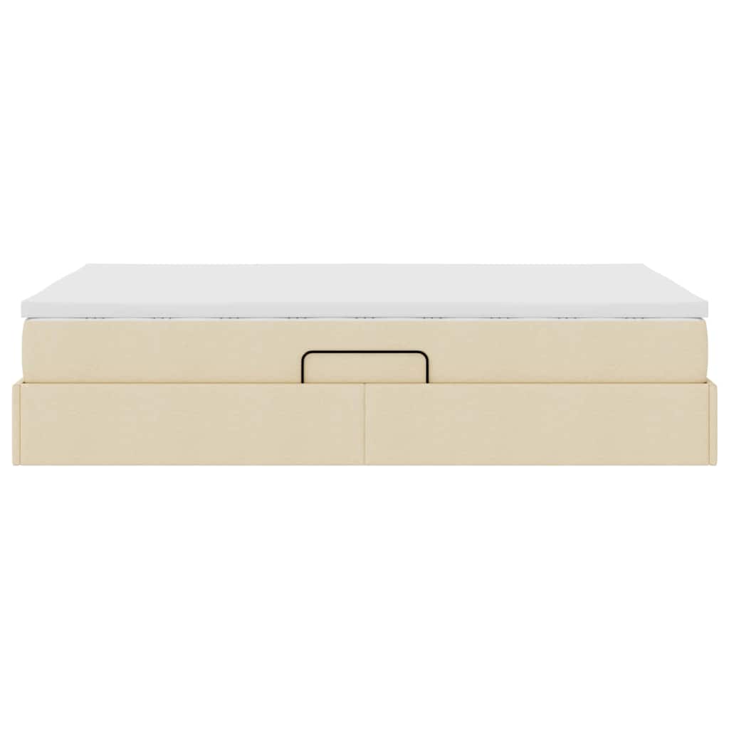 Opbergbed met matras met matras Crème 120 x 200 cm Polyester