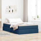 Opbergbed 120x200 cm blauw polyester
