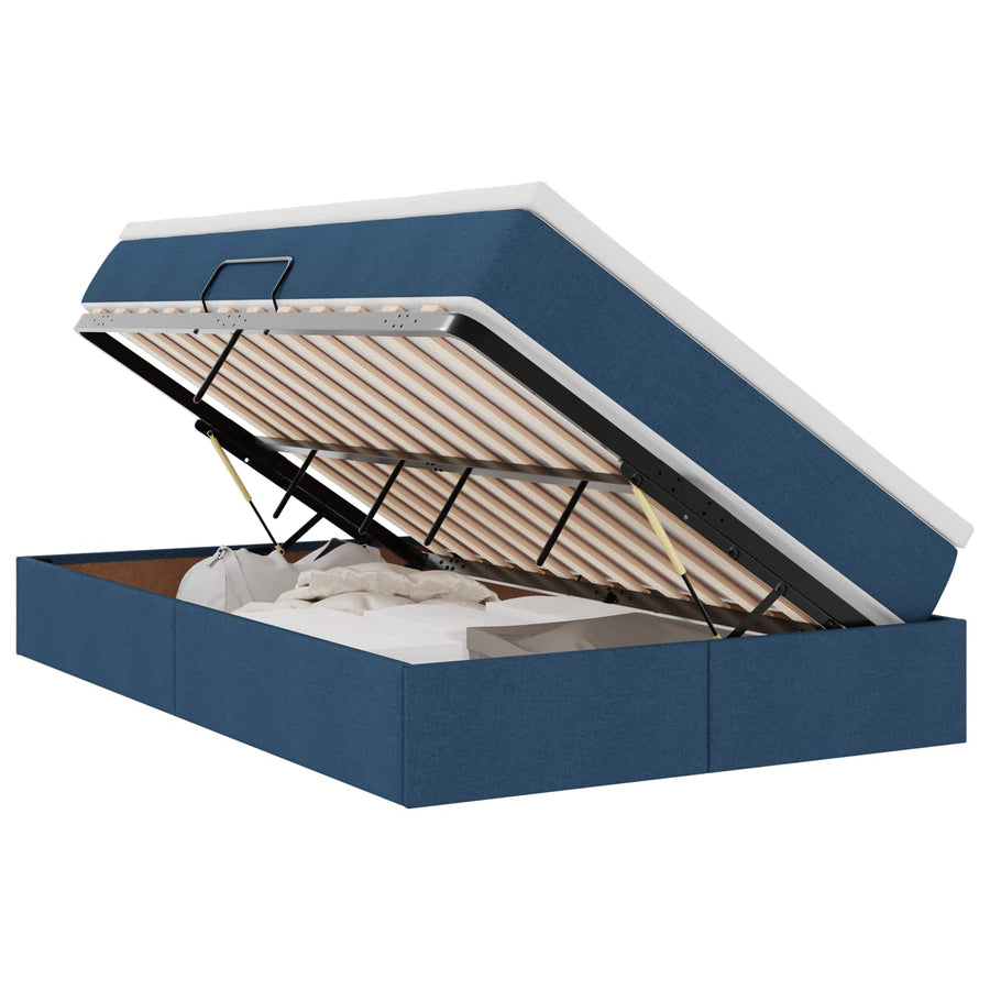 Opbergbed met matras met matras Blauw 120 x 200 cm Polyester