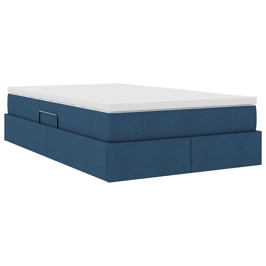 Opbergbed met matras met matras Blauw 120 x 200 cm Polyester