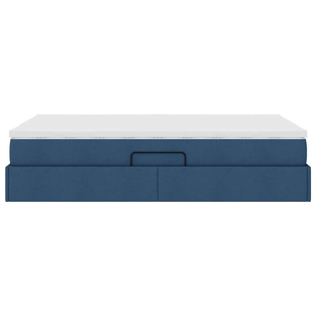 Opbergbed met matras met matras Blauw 120 x 200 cm Polyester