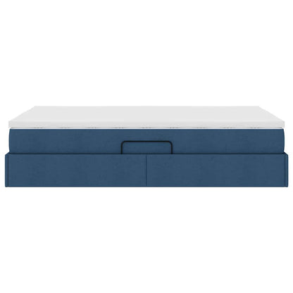Opbergbed met matras met matras Blauw 120 x 200 cm Polyester