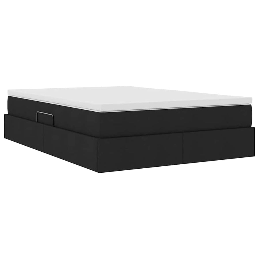 Opbergbed met matras met matras Zwart 140 x 190 cm Polyester