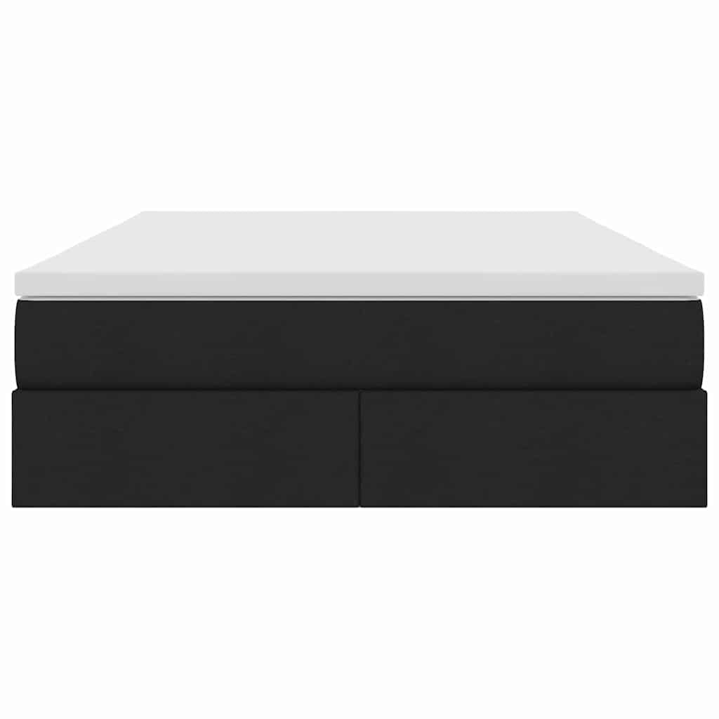 Opbergbed met matras met matras Zwart 140 x 190 cm Polyester