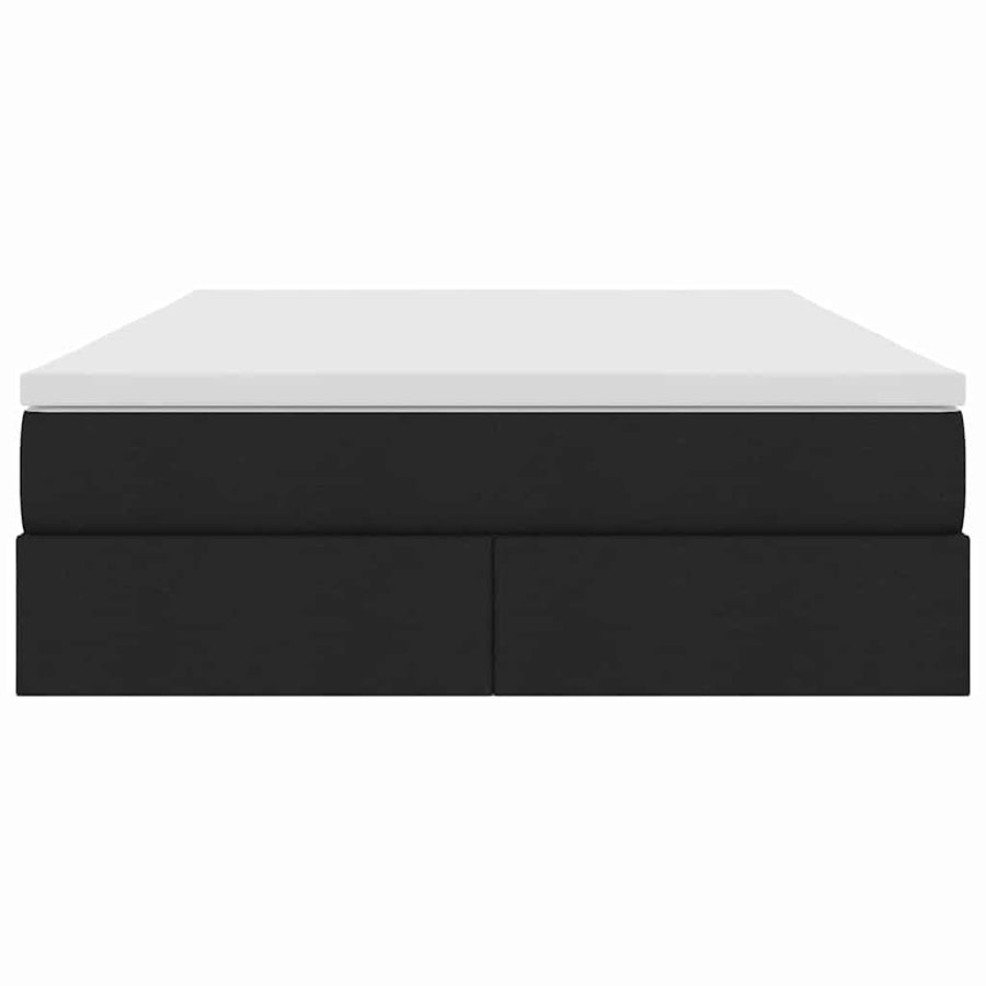 Opbergbed met matras met matras Zwart 140 x 190 cm Polyester