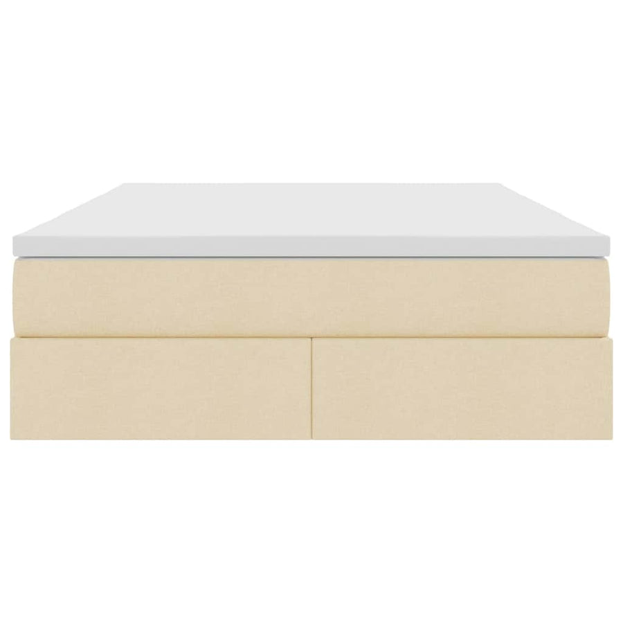 Opbergbed met matras met matras Crème 140 x 190 cm Polyester
