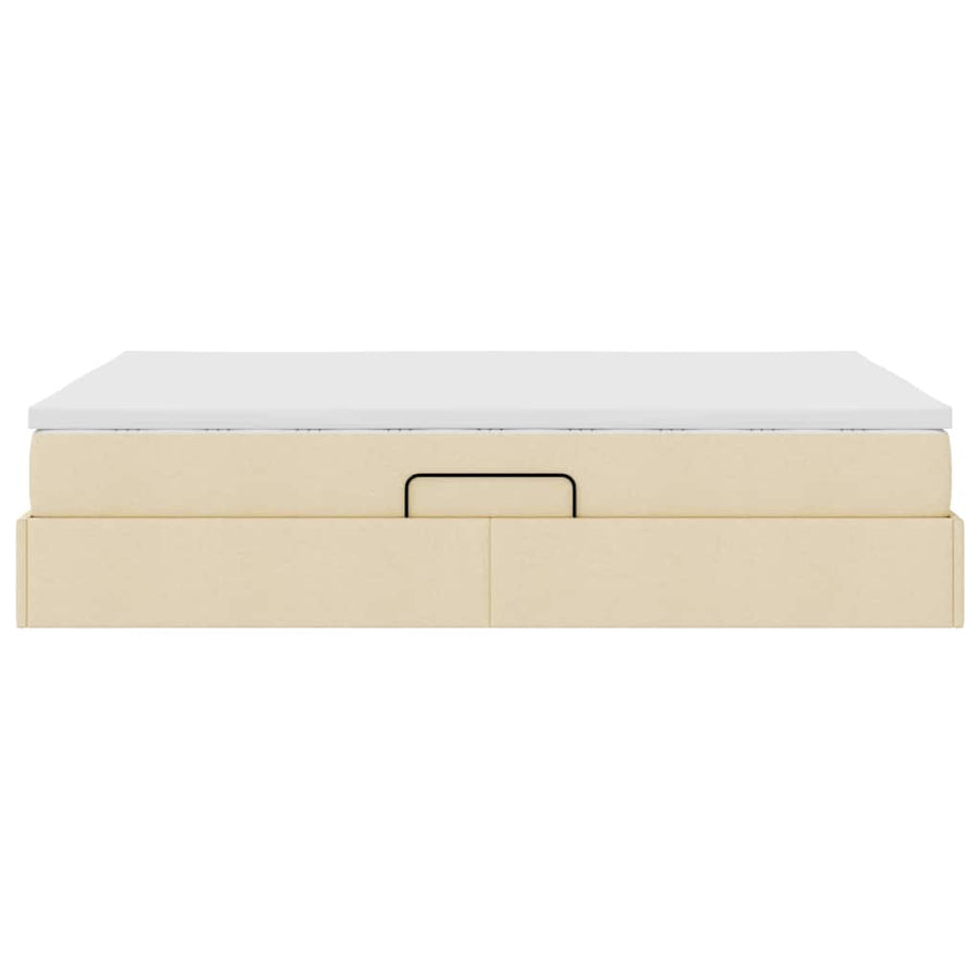 Opbergbed met matras met matras Crème 140 x 190 cm Polyester