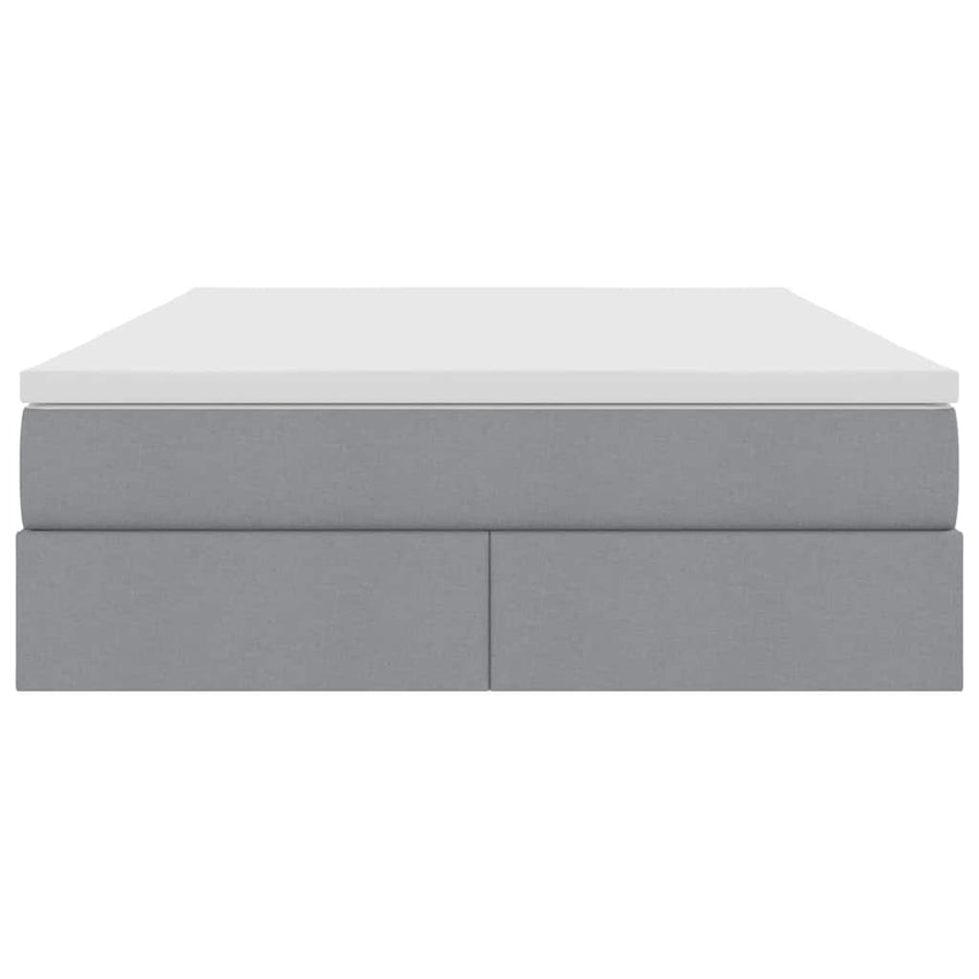 Opbergbed met matras Lichtgrijs 140 x 200 cm Polyester