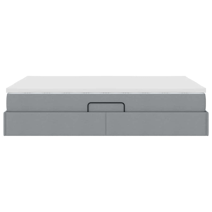 Opbergbed met matras Lichtgrijs 140 x 200 cm Polyester