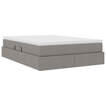 Opbergbed met matras met matras Taupe 140 x 200 cm Polyester