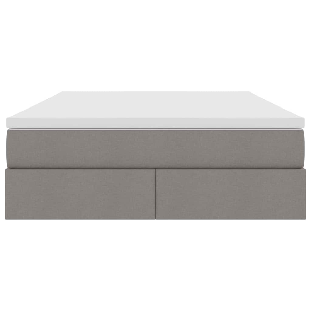 Opbergbed met matras met matras Taupe 140 x 200 cm Polyester
