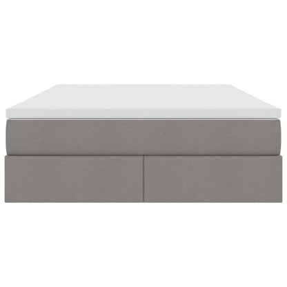 Opbergbed met matras met matras Taupe 140 x 200 cm Polyester
