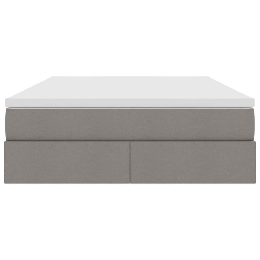 Opbergbed met matras met matras Taupe 140 x 200 cm Polyester