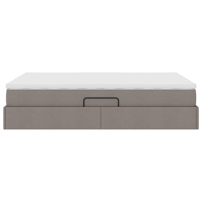Opbergbed met matras met matras Taupe 140 x 200 cm Polyester