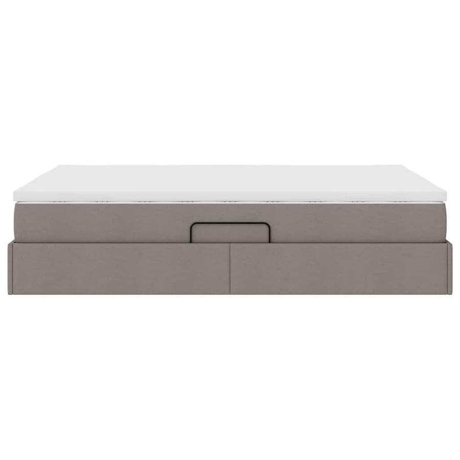 Opbergbed met matras met matras Taupe 140 x 200 cm Polyester