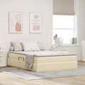 Opslag bed met matras met matras Crème 140 x 200 cm Polyester