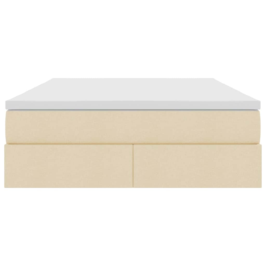 Opbergbed met matras met matras Crème 140 x 200 cm Polyester