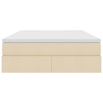 Opbergbed met matras met matras Crème 140 x 200 cm Polyester