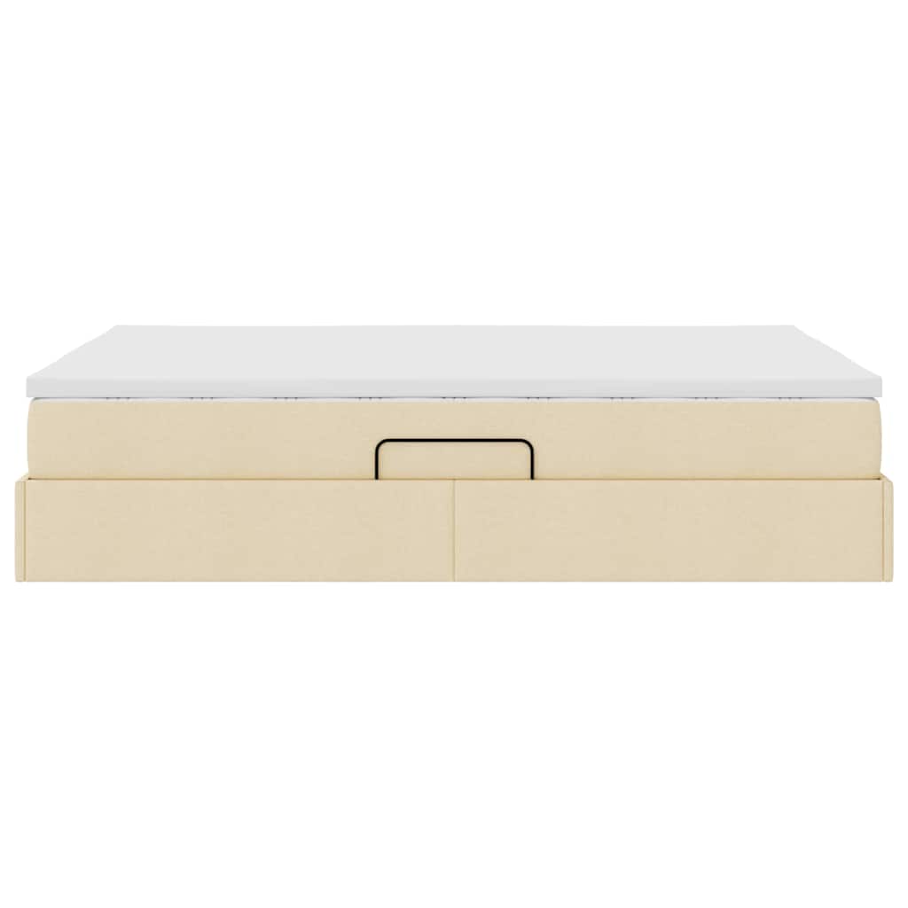 Opbergbed met matras met matras Crème 140 x 200 cm Polyester