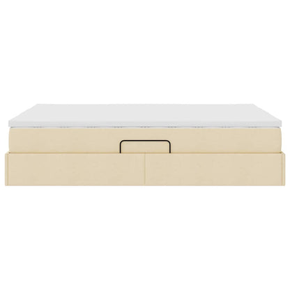 Opbergbed met matras met matras Crème 140 x 200 cm Polyester