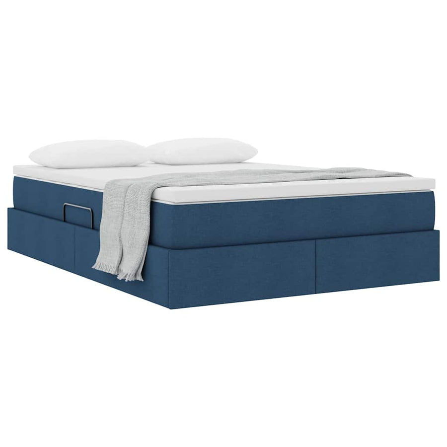 Opbergbed met matras met matras Blauw 140 x 200 cm Polyester