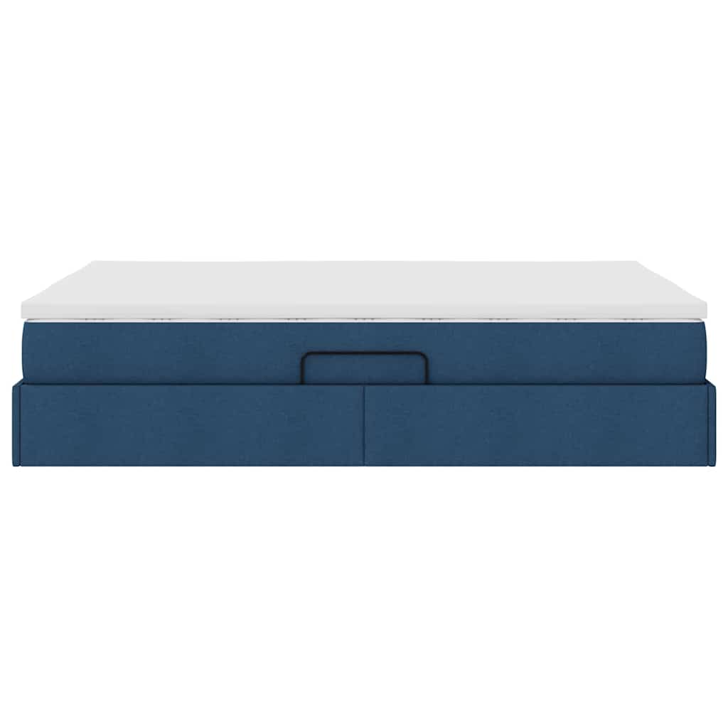 Opbergbed met matras met matras Blauw 140 x 200 cm Polyester
