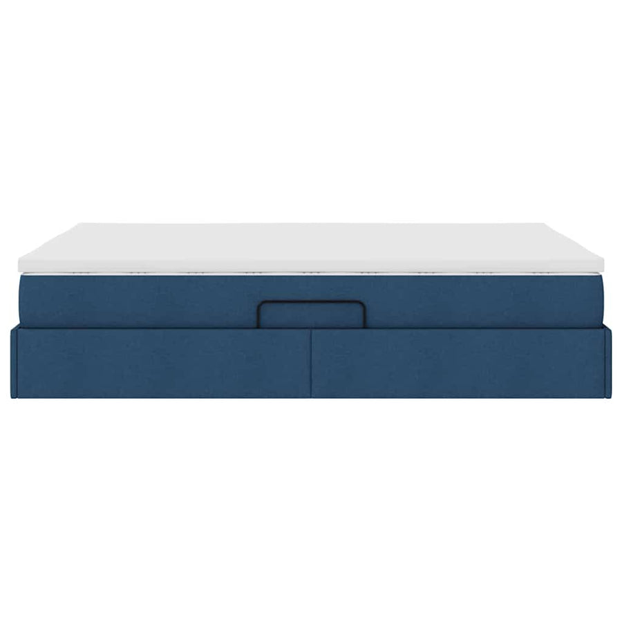 Opbergbed met matras met matras Blauw 140 x 200 cm Polyester