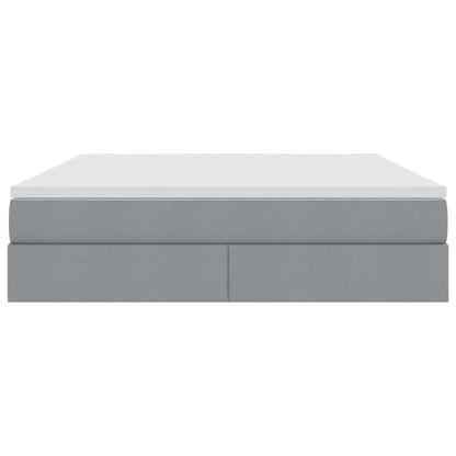 Opbergbed met matras Lichtgrijs 160 x 200 cm Polyester