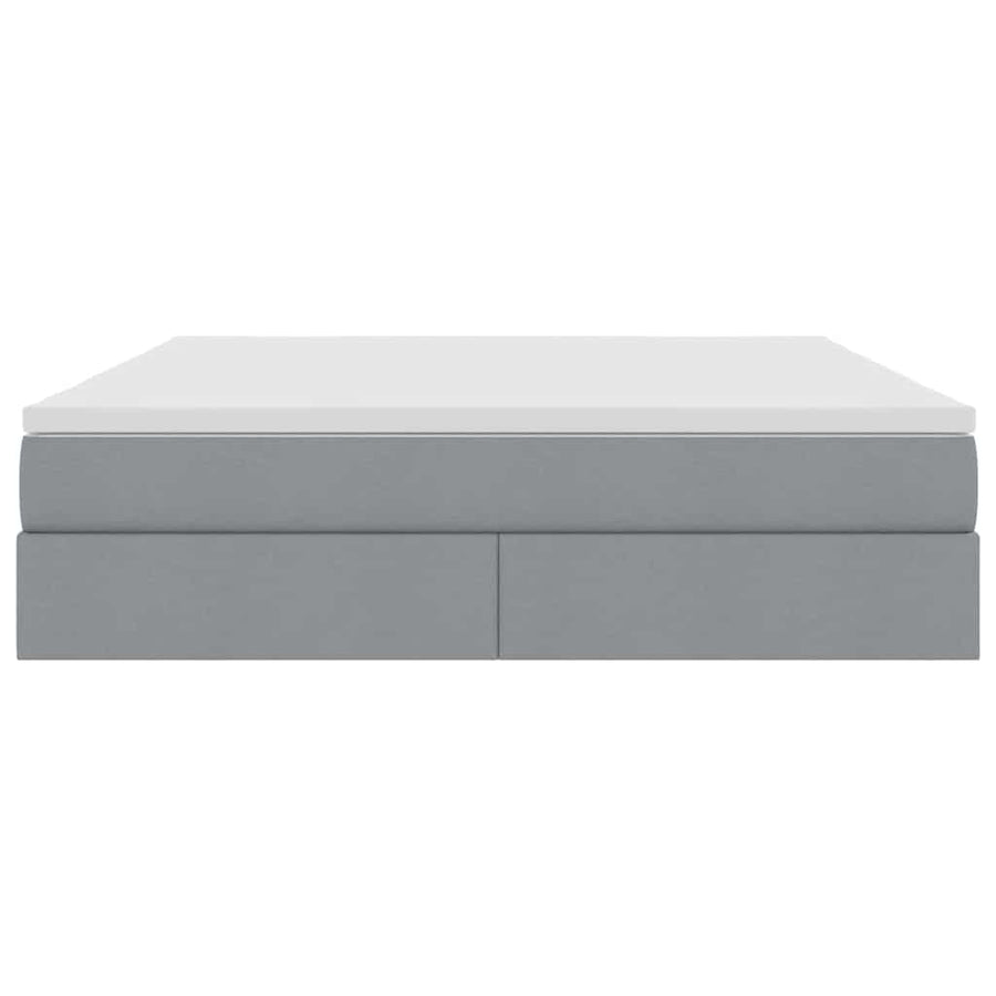 Opbergbed met matras Lichtgrijs 160 x 200 cm Polyester