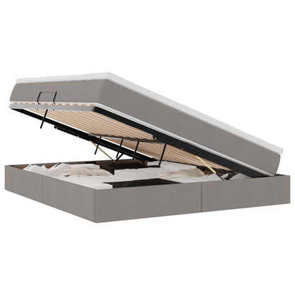 Opbergbed met matras met matras Taupe 160 x 200 cm Polyester