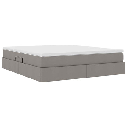 Opbergbed met matras met matras Taupe 160 x 200 cm Polyester