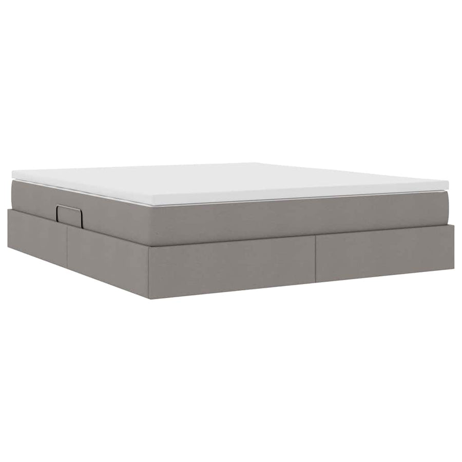 Opbergbed met matras met matras Taupe 160 x 200 cm Polyester