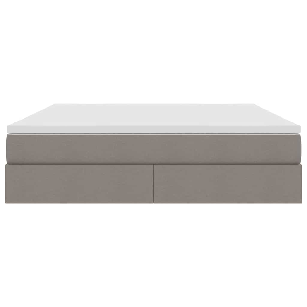 Opbergbed met matras met matras Taupe 160 x 200 cm Polyester