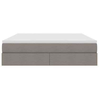 Opbergbed met matras met matras Taupe 160 x 200 cm Polyester
