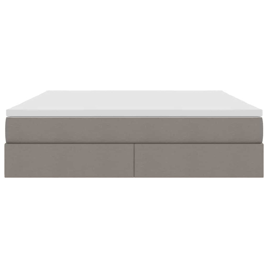 Opbergbed met matras met matras Taupe 160 x 200 cm Polyester