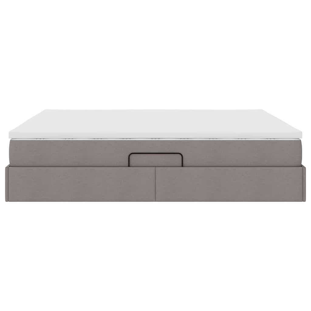 Opbergbed met matras met matras Taupe 160 x 200 cm Polyester