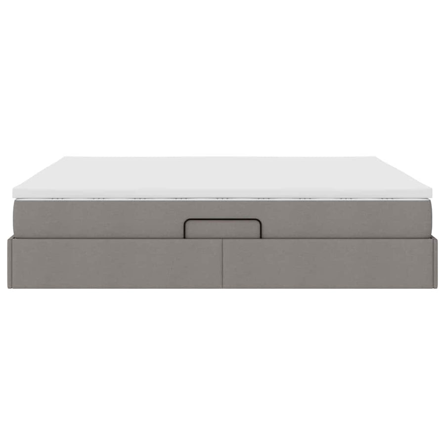 Opbergbed met matras met matras Taupe 160 x 200 cm Polyester