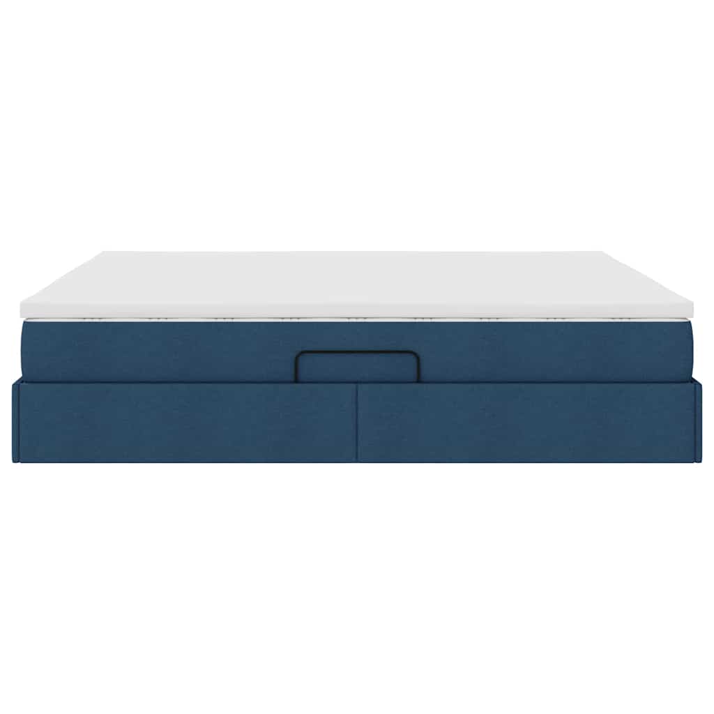 Opbergbed met matras met matras Blauw 160 x 200 cm Polyester