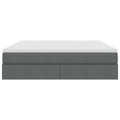 Opbergbed met matras Donkergrijs 180 x 200 cm Polyester