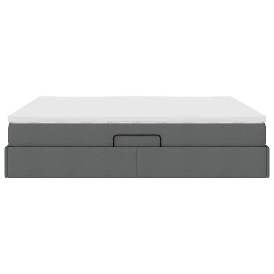 Opbergbed met matras Donkergrijs 180 x 200 cm Polyester