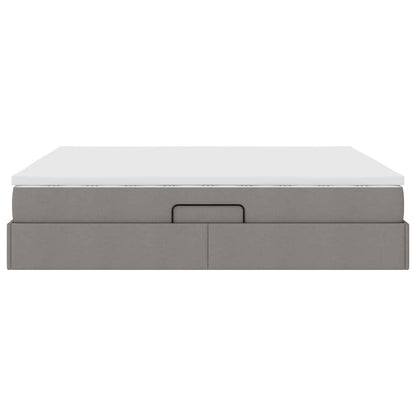 Opbergbed met matras met matras Taupe 180 x 200 cm Polyester