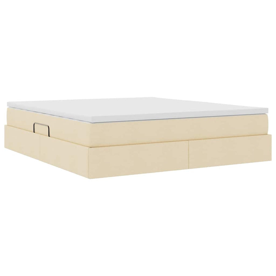 Opbergbed met matras met matras Crème 180 x 200 cm Polyester