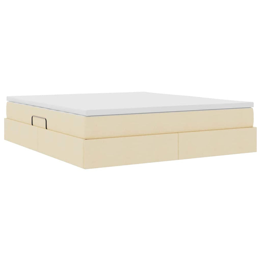 Opbergbed met matras met matras Crème 180 x 200 cm Polyester
