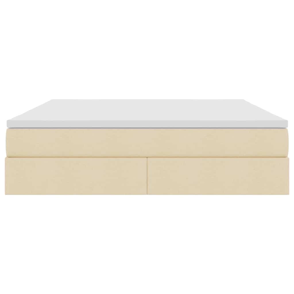 Opbergbed met matras met matras Crème 180 x 200 cm Polyester