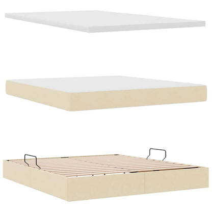 Opbergbed met matras met matras Crème 180 x 200 cm Polyester