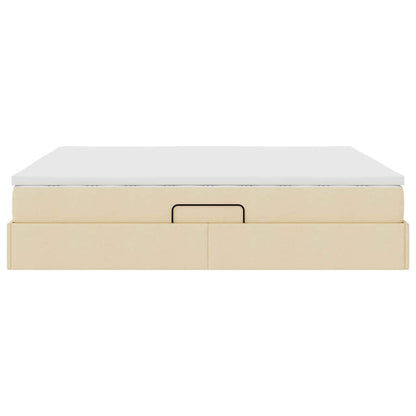 Opbergbed met matras met matras Crème 180 x 200 cm Polyester
