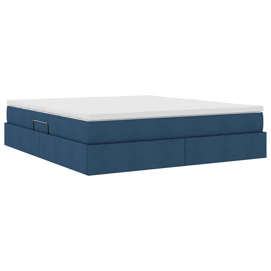 Opbergbed met matras met matras Blauw 180 x 200 cm Polyester