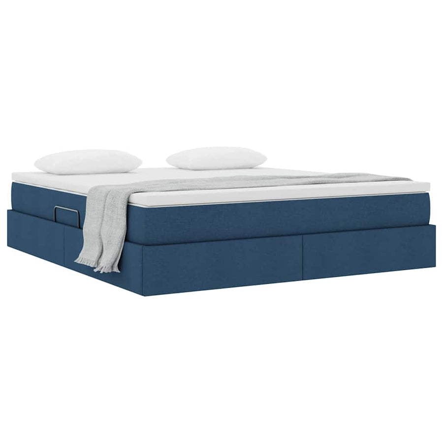Opbergbed met matras met matras Blauw 180 x 200 cm Polyester