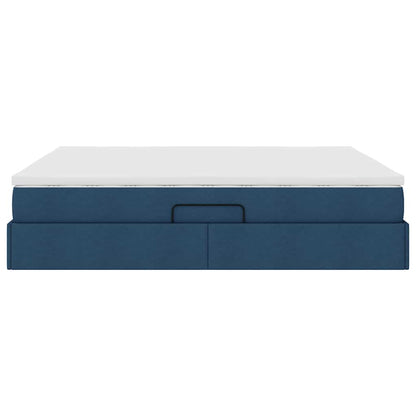 Opbergbed met matras met matras Blauw 180 x 200 cm Polyester